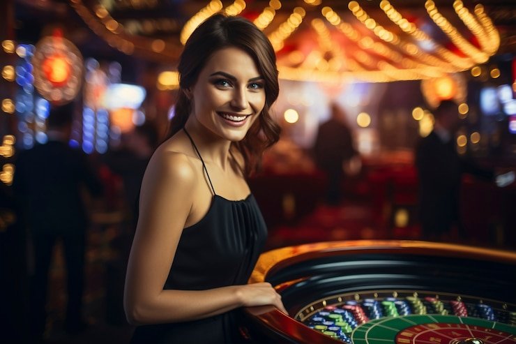 slot idr777 Monopoly Live studio with live host and mechanical wheel